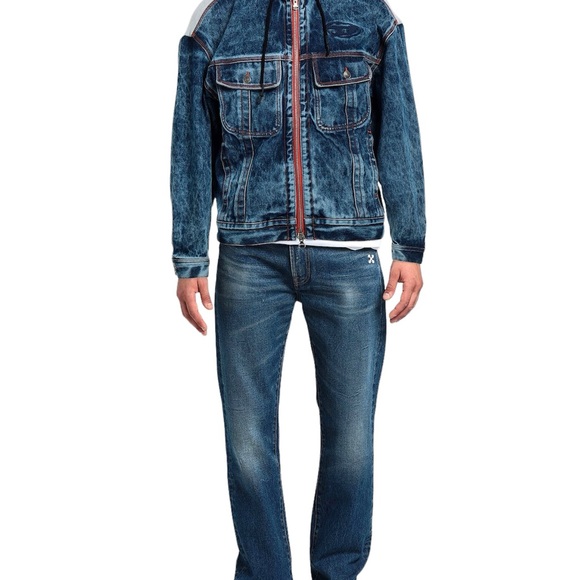 Diesel denim jacket orange zipper UNISEX - Picture 5 of 15